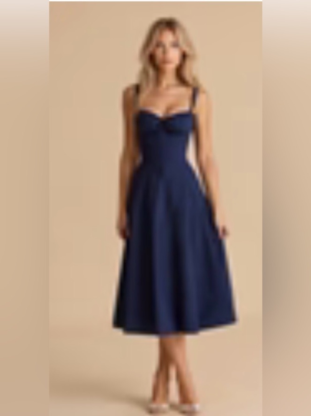 Chic Navy Midi Dress